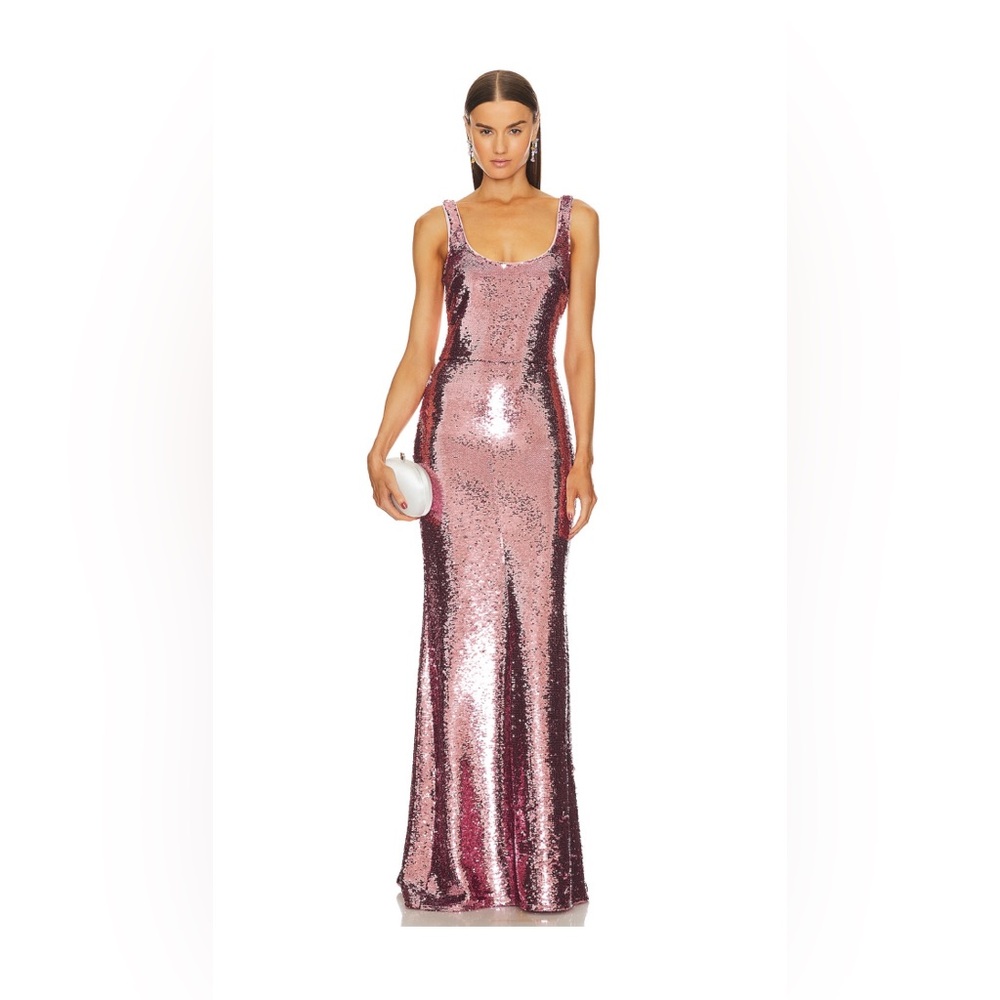 Gorgeous never worn.. pink sequin gown.. showstopper!